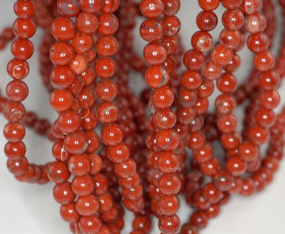 6MM BRICK RED JASPER GEMSTONE BROWN ROUND LOOSE BEADS 15/"