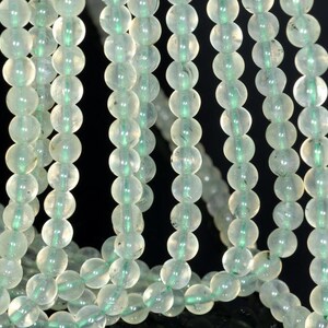 6MM Green Prehnite Gemstone Grade AA Round 6MM Loose Beads 15.5 inch Full Strand (10233715-54)