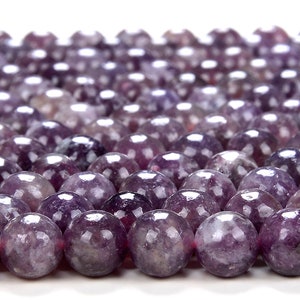 Purple Tourmaline In Lepidolite Gemstone Grade AAA Round 5MM 6MM Loose Beads (D168)