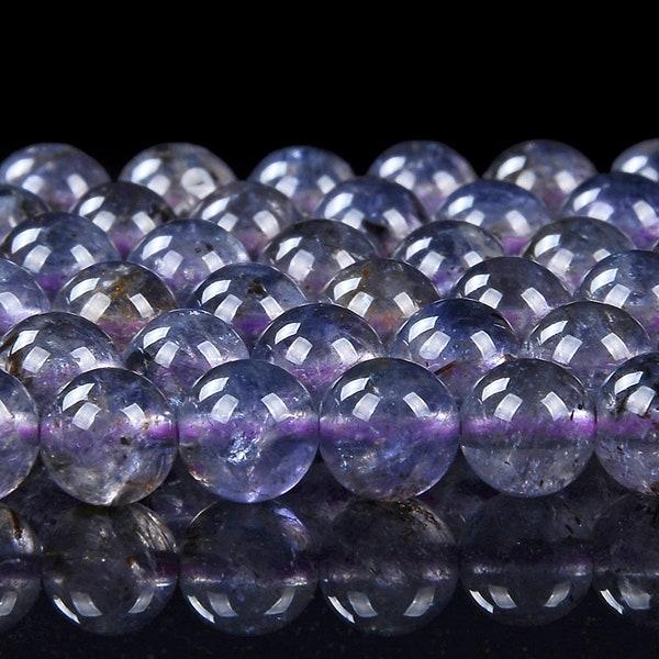 Natural Iolite Gemstone Grade AA Round 3MM 4MM 5MM 6MM Loose Beads (D448)
