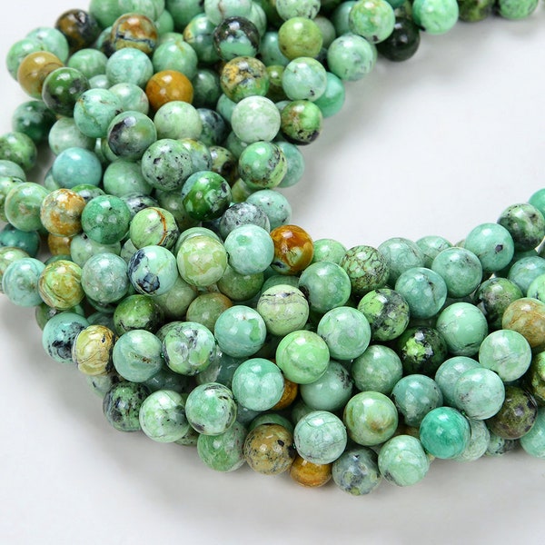 6mm Genuine Variscite Gemstone Genuine Grade AAA Round Beads 15.5 inch Full Strand (80007808-A278)