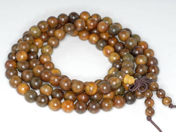 90182680-400 108PCS 8mm Phoebe Zhennan Silkwood Old Mala Meditation Beads Round 90182680-400 108PCS 8mm Phoebe Zhennan Silkwood Old Mala Meditation Beads Round