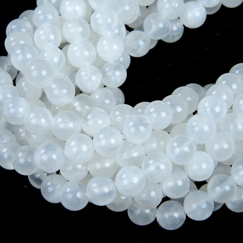 6mm Genuine Selenite White Gemstone Grade AAA Round Loose Beads 15.5 inch Full Strand SALE !! 80006547-889
