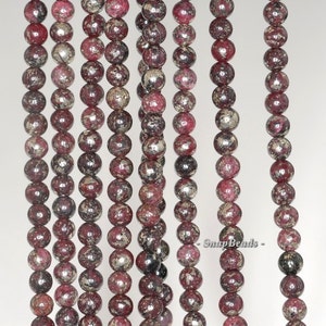 4mm Red Iron Pyrite Intrusion Gemstone Grade A Round 4mm Loose Beads 15.5 inch Full Strand (90191052-180)