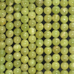 6mm Genuine Natural Peridot Gemstone Green Round Loose Beads 15.5 inch Full Strand (80007006-A233)