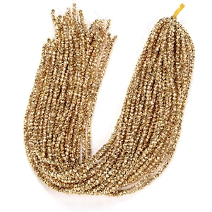 24k Gold Hematite Gemstone Grade AAA Micro Faceted Round 2MM 3MM 4MM Loose Beads (P12)