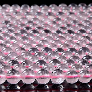 6MM Natural Translucent Madagascar Rose Quartz Gemstone Grade AAA Round Loose Beads (D259)
