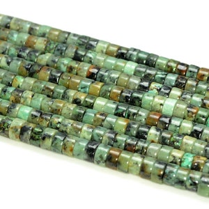 4x2mm turquesa africana pedra preciosa heishi fatia rondelle contas soltas 15,5 polegadas fio completo (80002390-842)