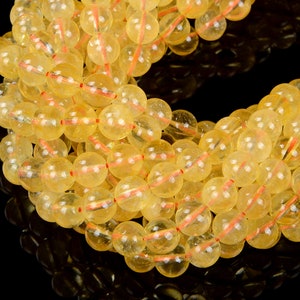6MM Citrine Gemstone Grade AAA Round Loose Beads (D55)