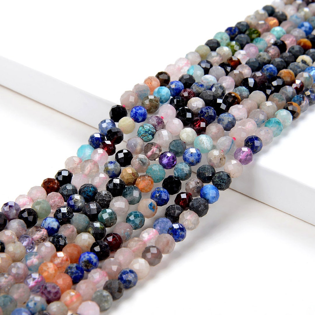 4 MM 天然ミックス ストーン ジェムストーン マルチカラー
