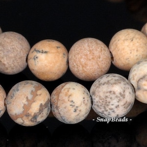 6mm Vast Desert Brown Picture Jasper Gemstone Matte Round 6mm Loose Beads 15.5 inch Full Strand (90114747-246)