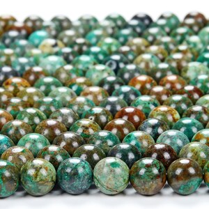 Natural Shattuckite Chrysocolla Gemstone Grade AA Round 3MM 4MM 5MM 6MM Loose Beads (D295)