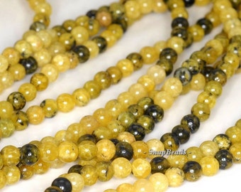4mm Yellow Turquoise Gemstone Round 4mm Loose Beads 15.5 inch Full Strand (90114582-246)