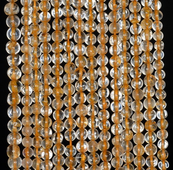 3MM MILKY HONEY CITRINE GEMSTONE FACETED ROUND 3MM LOOSE BEADS 16/"