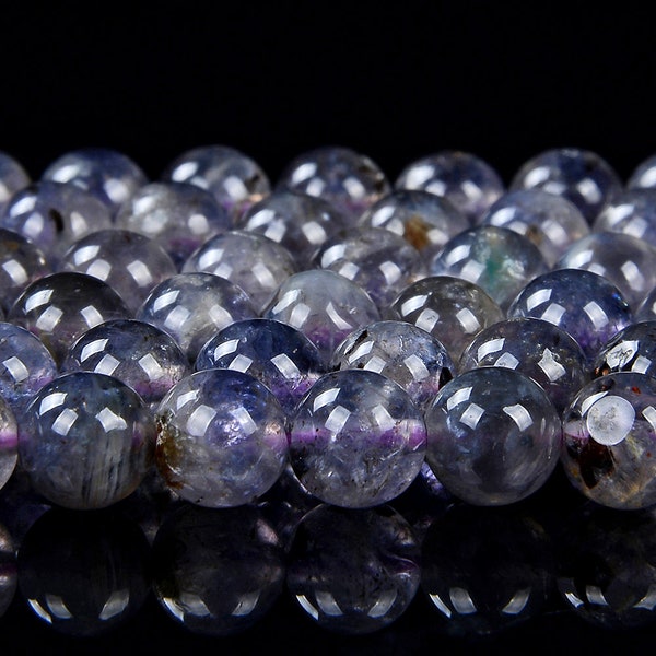 Natural Iolite Gemstone Grade AA Round 3MM 4MM 5MM 6MM Loose Beads (D447)