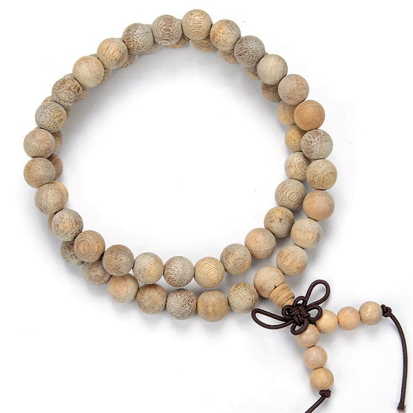 8mm Matte Aromatic Wood Beads Indian Sandalwood Prayer Buddha Mala Meditation Beads Round Loose Beads 16.5" Full Strand (80017094-394)