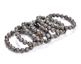 Natural Yooperlite UV Reactive Gemstone 8MM 10MM 7.5 inch Round Bracelet(S21)