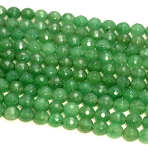 6mm Parsley Bunch Aventurine Gemstone Green Faceted Round Loose Beads 15.5 inch Full Strand (90184148-355)