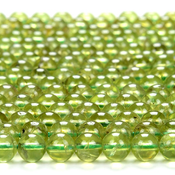 Natural Peridot Gemstone Grade AAA Round 3MM 4MM 5MM 6MM Loose Beads (D304)