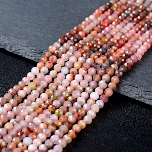 4MM Natural Mozambique Carnelian Agate Gemstone Multi Color Grade AAA Micro Faceted Round Beads 15.5 inch Full Strand (80009383-P29)