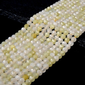 5MM Lemon Quartz Gemstone Yellow Grade AA Micro Faceted Round Beads 15 inch Full Strand (80009126-P14)