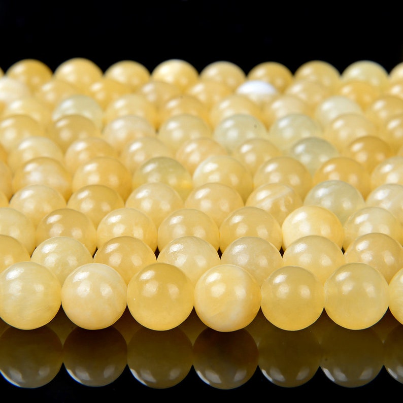 6mm Natural Rare Honey Calcite Gemstone Grade A Yellow Orange Smooth Round Loose Beads 15 inch Full Strand 80007031-A235