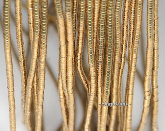 2x1mm Gold Hematite Gemstone Heishi Rondelle Slice 2x1mm Loose Beads 16 inch Full Strand (90185681-838)
