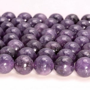 4mm Genuine Natural Purple Lepidolite Gemstone Grade AA Purple Round Loose Beads 15.5 inch Full Strand (80007652-A223)