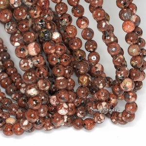 6mm Brown Sesame Jasper Gemstone Brown Round 6mm Loose Beads 15.5 inch Full Strand (90147795-245)