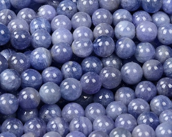 Natural Tanzanite Gemstone Grade AAA Round 3MM 4MM 5MM 6MM Loose Beads (D327)