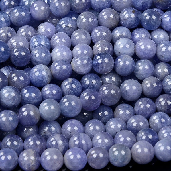 Natural Tanzanite Gemstone Grade AAA Round 3MM 4MM 5MM 6MM Loose Beads (D327)