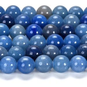 6mm Blue Aventurine Gemstone Blue Round Loose Beads 15 inch Full Strand (80005842-M27)