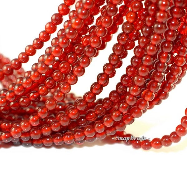 2mm Carnelian Red Agate Gemstone Grade A Red Round 2mm Loose Beads 16 inch Full Strand (90113956-107 - 2mm A)