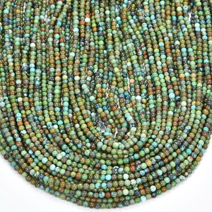 Natural Turquoise Gemstone Round 2MM 3MM Loose Beads 15.5 inch Full Strand (P47)