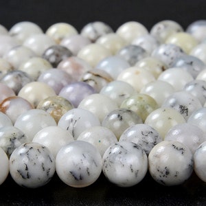 Natural White Opal Gemstone Grade AA Round 4MM 6MM Loose Beads (D227)