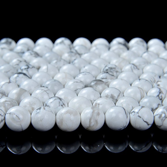 4mm White Turquoise Howlite Gemstone Round 4mm Loose Beads