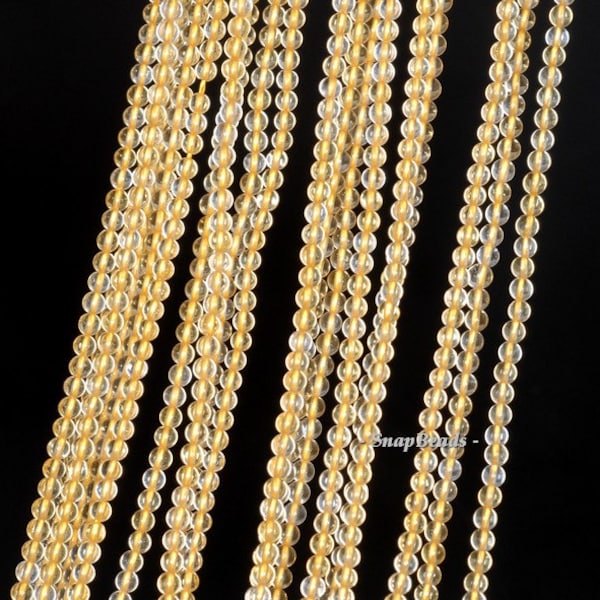 2mm Golden Honey Citrine Grade AA Gemstone Round 2mm Loose Beads 16 inch Full Strand (90113631-107 - 2mm C)