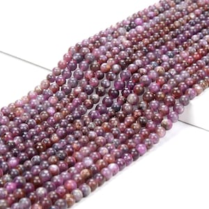 Natural Star Ruby Gemstone Grade A Round 3MM 4MM 5MM Loose Beads (P80)