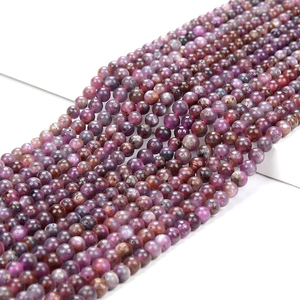 Natural Star Ruby Gemstone Grade A Round 3MM 4MM 5MM Loose Beads (P80)