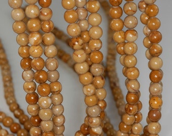 6mm Brown Picture Jasper Gemstone Round Loose Beads 15.5 inch Full Strand (90184143-355)