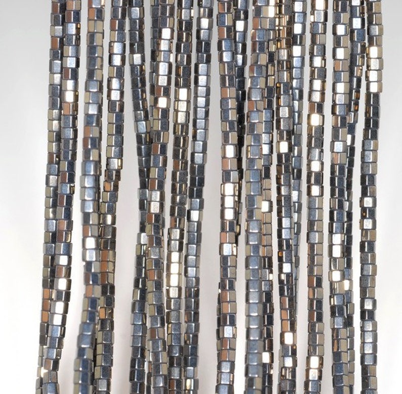 3x2mm Grey Hematite Gemstone Heishi Hexagonal Slice 3x2mm Loose Beads 16 inch Full Strand 90185564-837