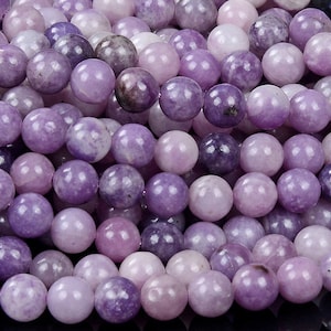 Natural Lilac Lepidolite Gemstone Round 4MM 6MM Loose Beads (D457)