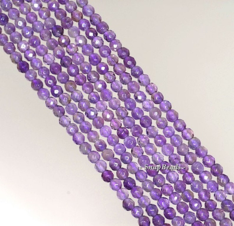 3mm Royal Amethyst Gemstone Grade AAA Deep Purple Micro Faceted Round Loose Beads 15.5 inch Full Strand 90143442-107-3g image 2