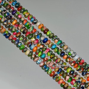 4x2mm Rainbow Imperial Jasper Gemstone Grade AA Rondelle Loose Beads 16 inch Full Strand (90188784-80)