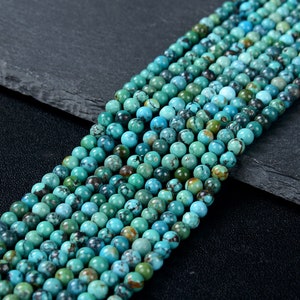 Natural Turquoise Gemstone Round 2MM 3MM 4MM Loose Beads 15.5 inch Full Strand (P47)