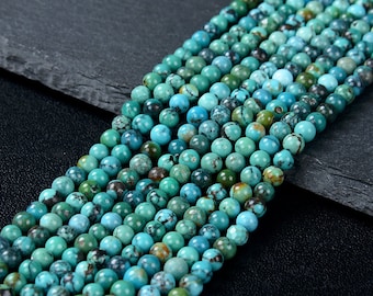 Natural Turquoise Gemstone Round 2MM 3MM 4MM Loose Beads 15.5 inch Full Strand (P47)