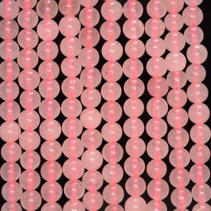 6mm Rose Quartz Gemstone Pink Round Loose Beads 15.5 inch Full Strand (90183663-373)
