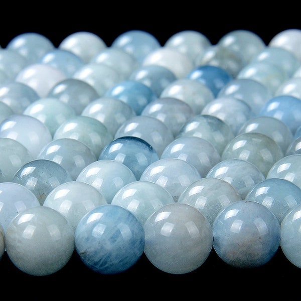 6MM Natural Aquamarine Gemstone Grade AAA Round Loose Beads (D215)