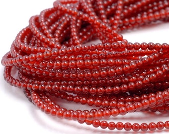 3mm Carnelian Red Agate Gemstone Grade AAA Round 3mm Loose Beads 15 inch Full Strand (80002626-805)