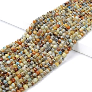 4MM Natural Rare Hackmanite UV Reactive Fluorescent Gemstone Grade A Round Loose Beads (P83)